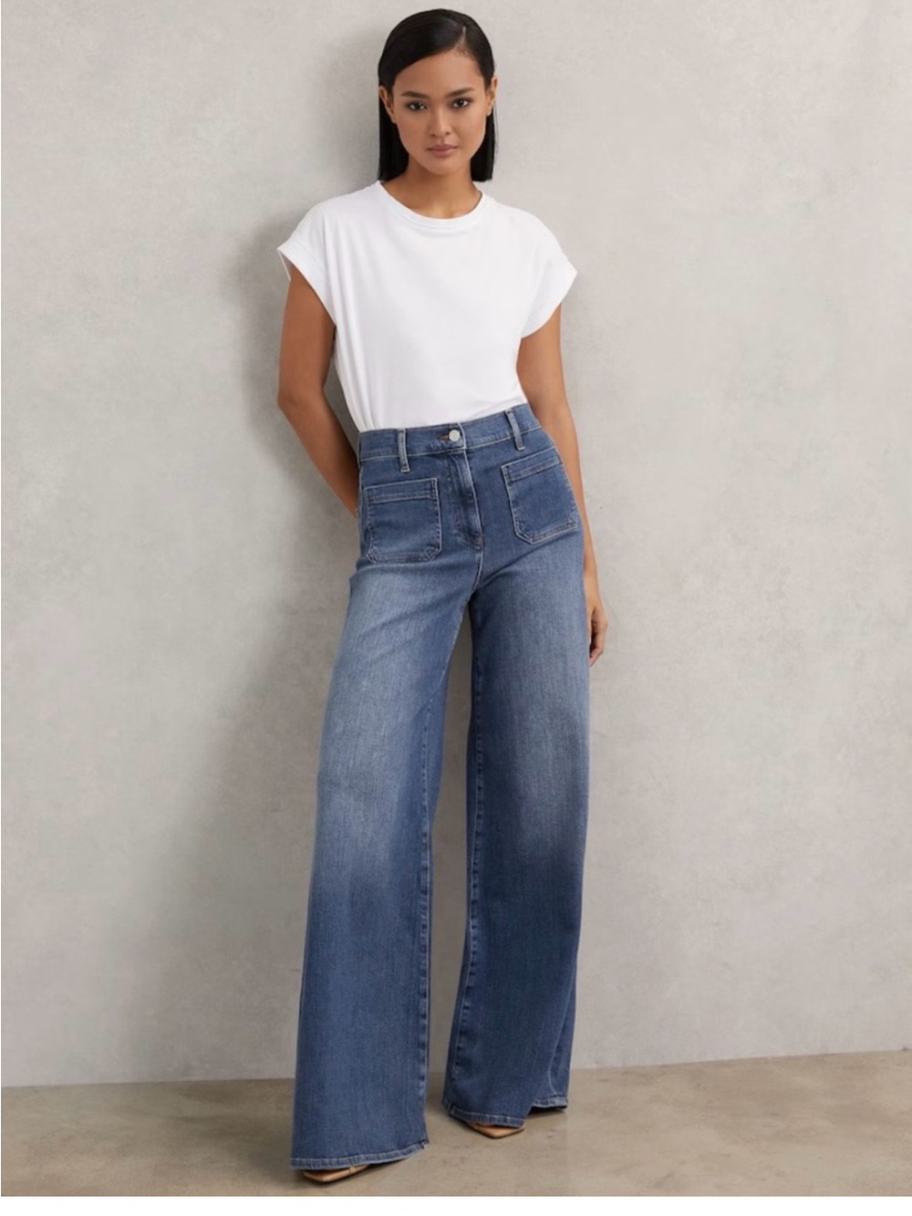 Reiss Isabella wide leg jeans size 28